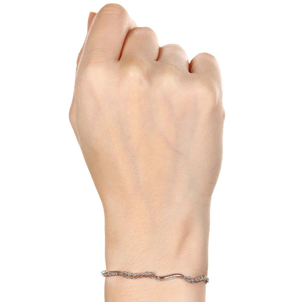 Pulseira em Prata 925 com Diamantes Brancos