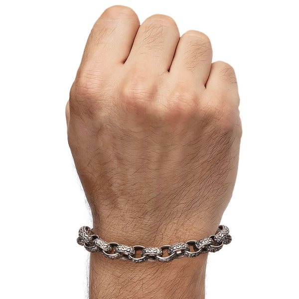 Pulseira em Prata 925 Elos Trabalhados