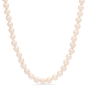 Colar em Ouro Branco de Pérolas Akoya Brancas