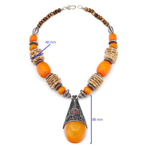 Colar Linha Nepal Laranja