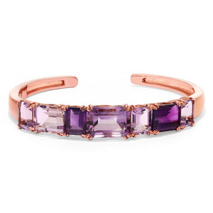 Bracelete de Prata com Ametistas e Ametistas Rose de France Aprox. 22,7 cts
