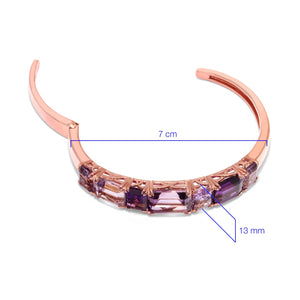 Bracelete de Prata com Ametistas e Ametistas Rose de France Aprox. 22,7 cts