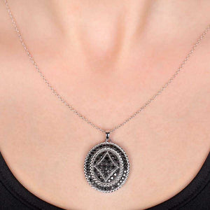 Pingente em Prata 925 com Diamantes Negros