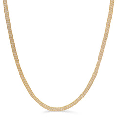 Colar Com Zircônias  Prata com Banho Ouro Amarelo