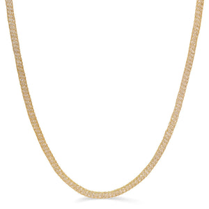 Colar Com Zircônias  Prata com Banho Ouro Amarelo