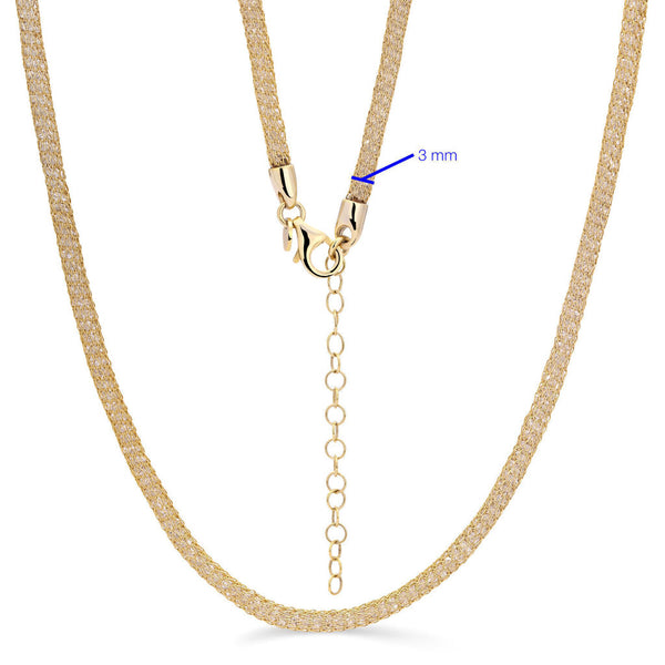 Colar Com Zircônias  Prata com Banho Ouro Amarelo