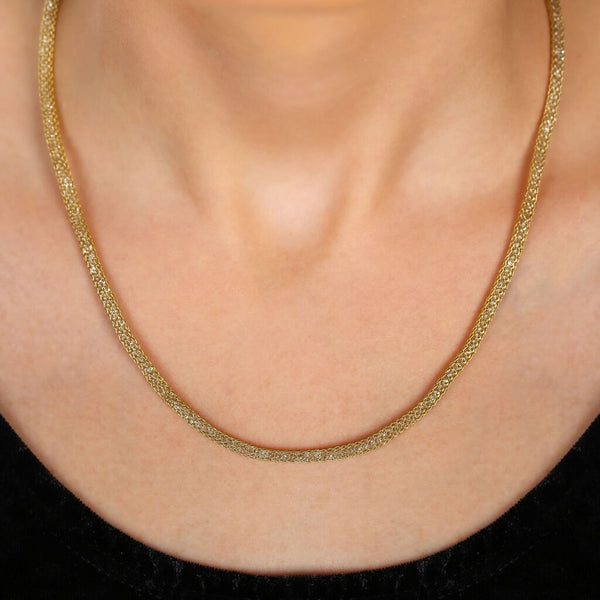 Colar Com Zircônias  Prata com Banho Ouro Amarelo