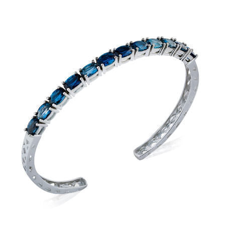 Bracelete em Prata 925 com Topázios London Blue