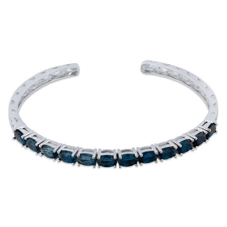 Bracelete em Prata 925 com Topázios London Blue