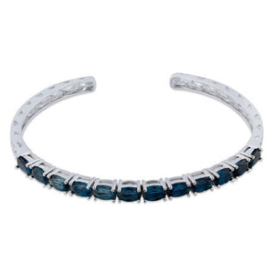 Bracelete em Prata 925 com Topázios London Blue