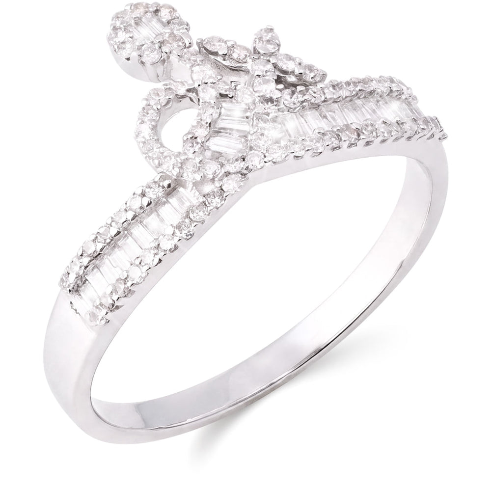 133802 - Anel em Ouro Branco 18k com Diamantes Aprox. 50 pts