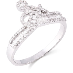 133802 - Anel em Ouro Branco 18k com Diamantes Aprox. 50 pts
