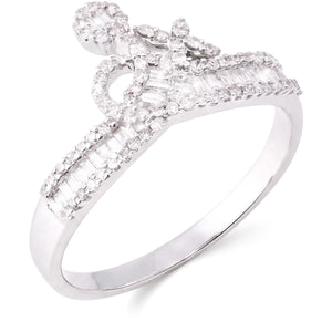 133802 - Anel em Ouro Branco 18k com Diamantes Aprox. 50 pts