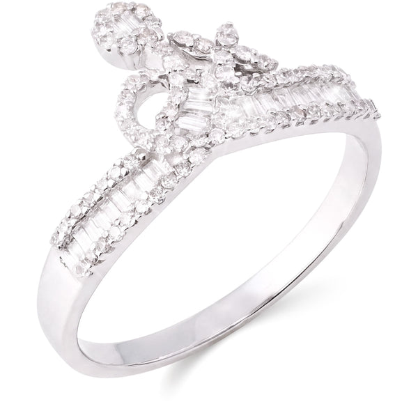 133802 - Anel em Ouro Branco 18k com Diamantes Aprox. 50 pts