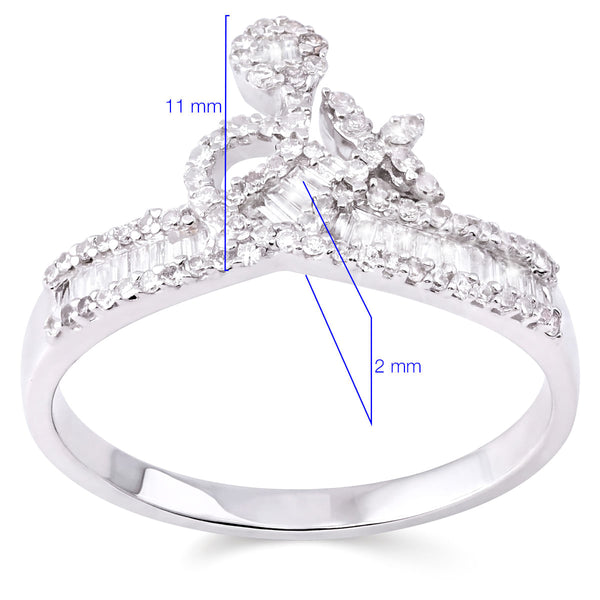 133802 - Anel em Ouro Branco 18k com Diamantes Aprox. 50 pts