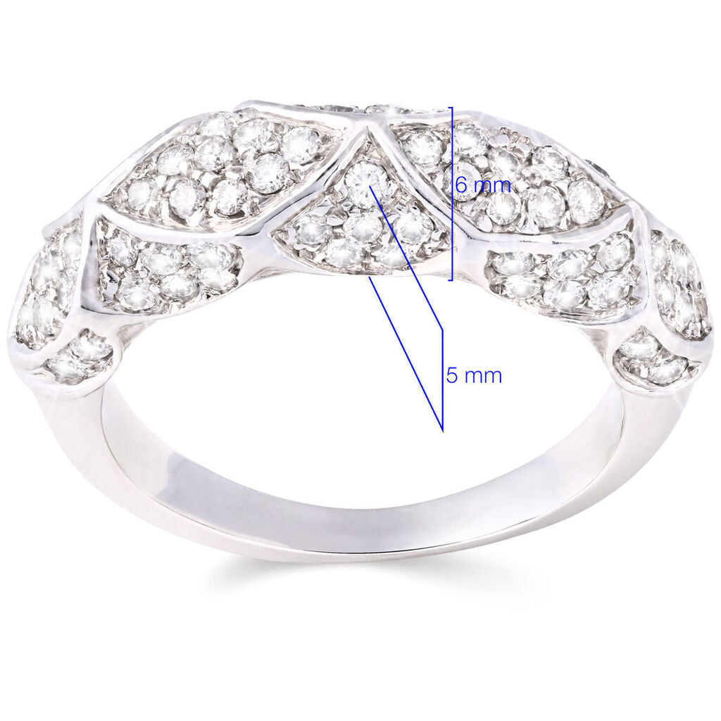 Anel em Ouro Branco Com Diamantes