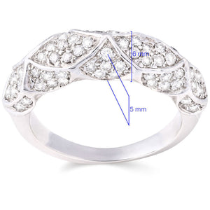 Anel em Ouro Branco Com Diamantes