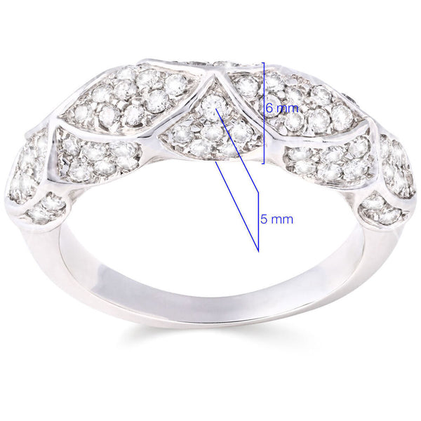 Anel em Ouro Branco Com Diamantes