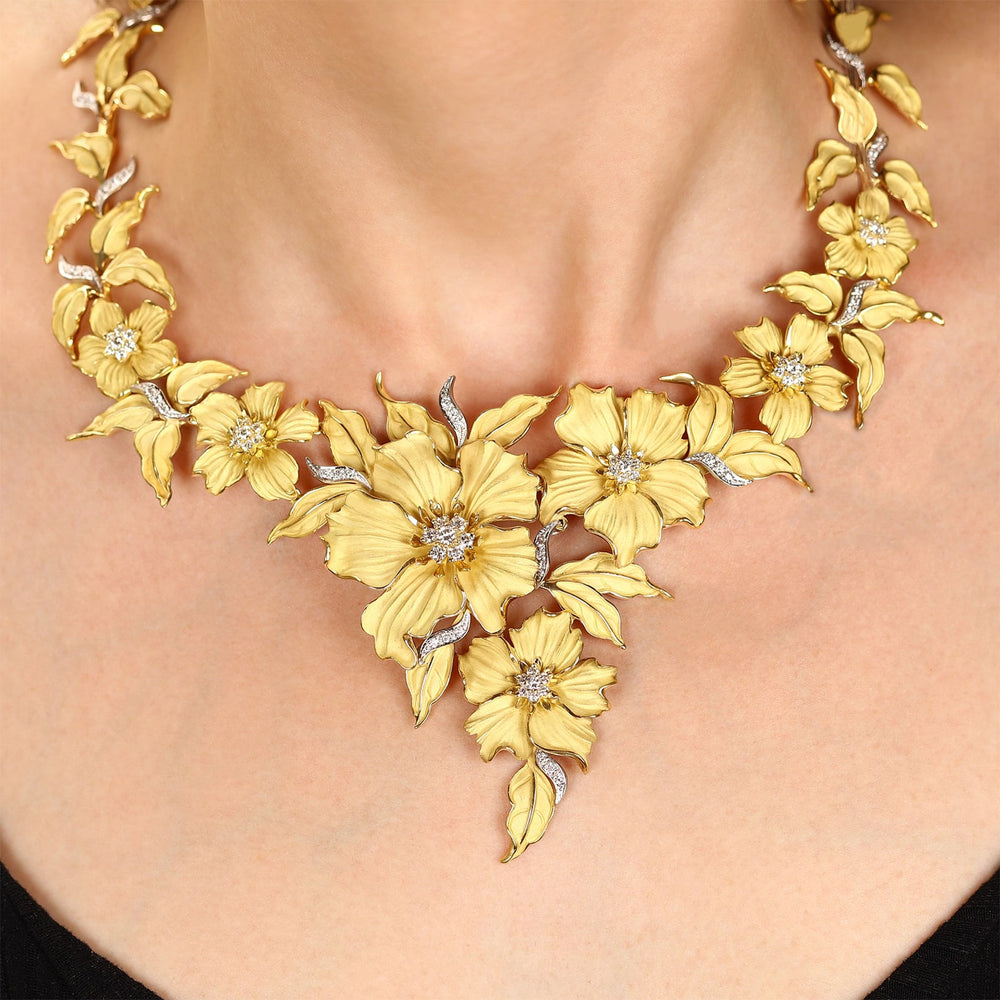 134240-Colar Linha Giovanni em Ouro Amarelo 18k com Diamantes