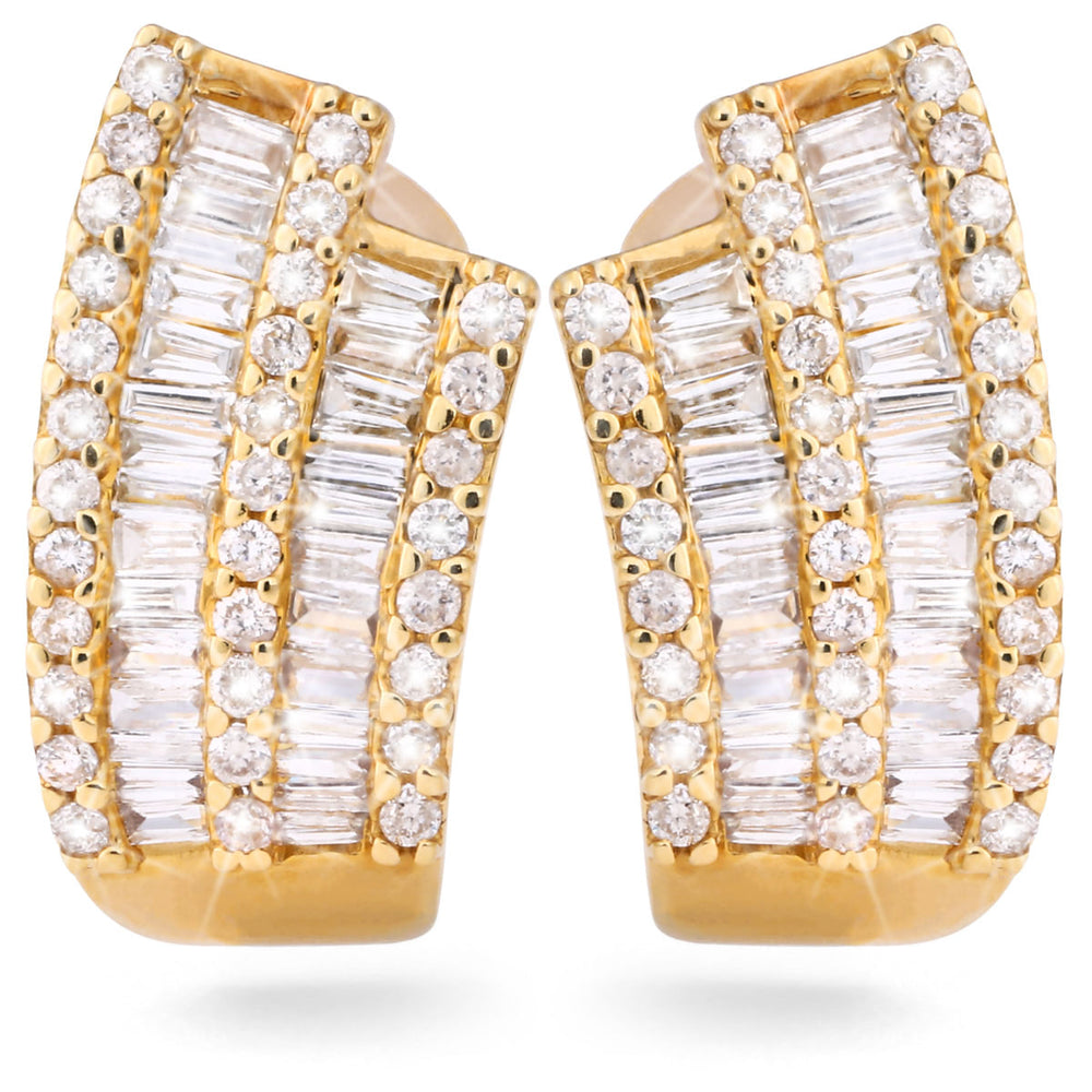 135297 - Par de Brinco em Ouro Amarelo 18 k com Diamantes