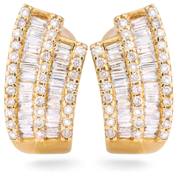 135297 - Par de Brinco em Ouro Amarelo 18 k com Diamantes