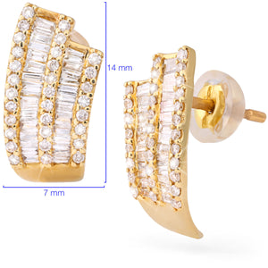 135297 - Par de Brinco em Ouro Amarelo 18 k com Diamantes