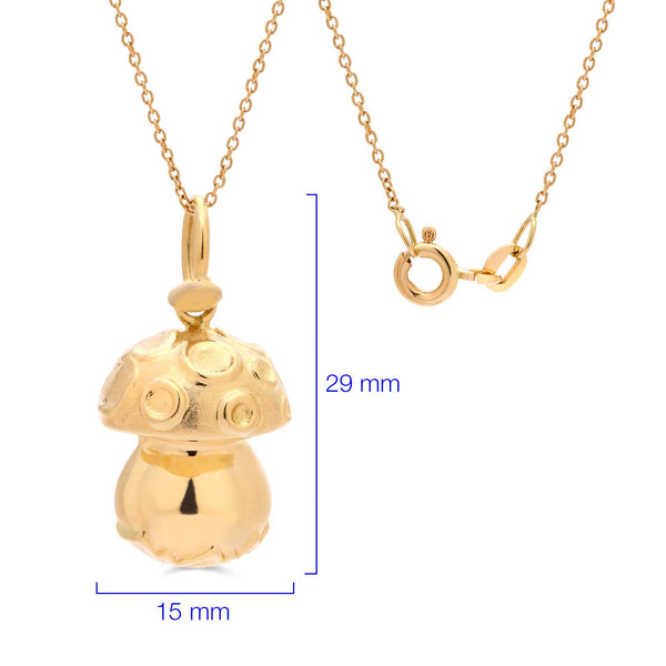 Pingente em Ouro Amarelo 18k Cogumelo