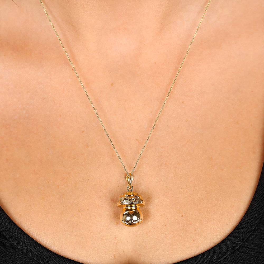 Pingente em Ouro Amarelo 18k Cogumelo