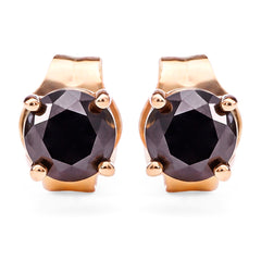 Par de brinco em Ouro Amarelo de Diamante negro
