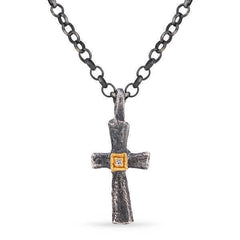 Pingente Linha Kurtulan em Prata 925 e Ouro Amarelo 18 k com Diamantes