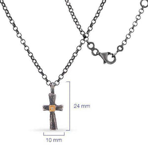 Pingente Linha Kurtulan em Prata 925 e Ouro Amarelo 18 k com Diamantes