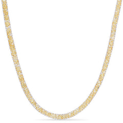 Colar em Prata 925 com Zircônias Amarelas