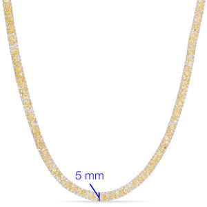 Colar em Prata 925 com Zircônias Amarelas