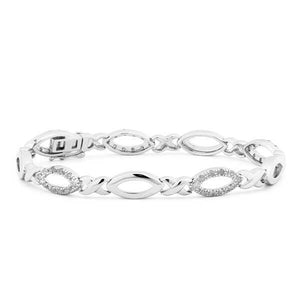 Pulseira em Prata 925 com Diamantes Brancos
