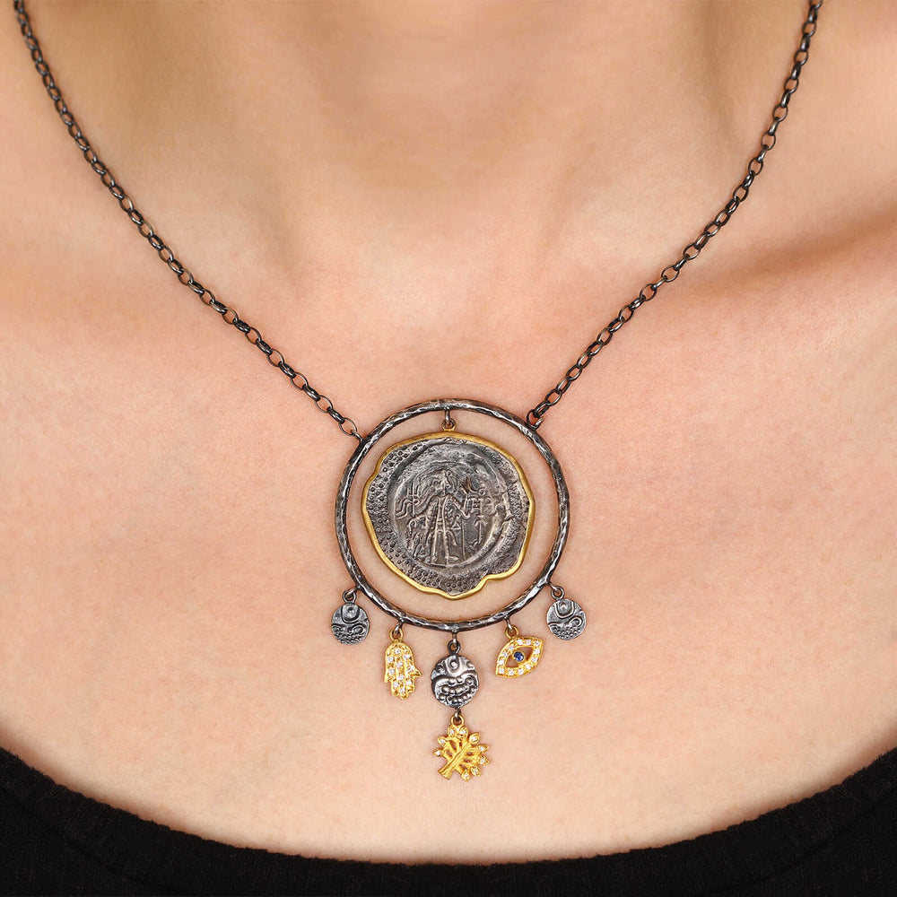 139180-Colar Linha Kurtulan de Ouro amarelo 18k  e Prata