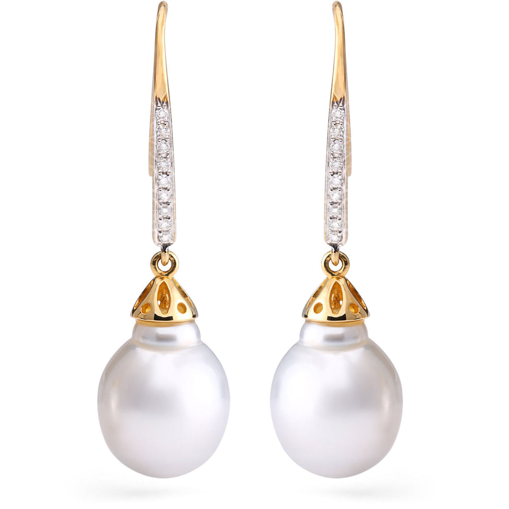 Par De Brinco em Ouro Amarelo com Diamantes