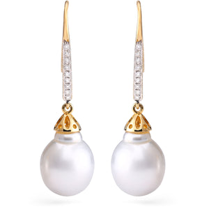 Par De Brinco em Ouro Amarelo com Diamantes