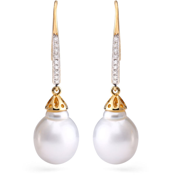 Par De Brinco em Ouro Amarelo com Diamantes