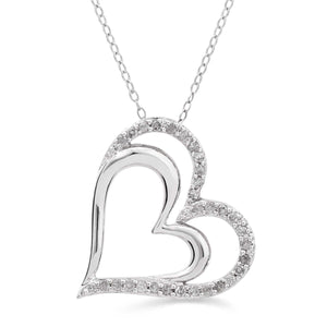 Pingente em Prata 925 com Diamantes