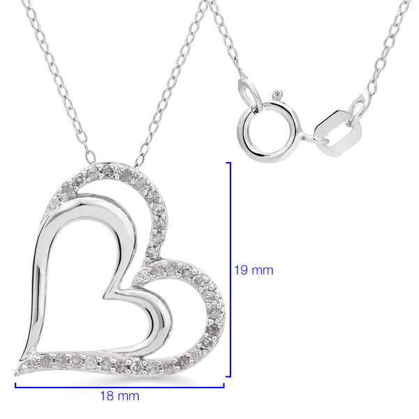 Pingente em Prata 925 com Diamantes
