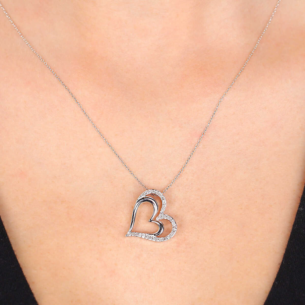 Pingente em Prata 925 com Diamantes