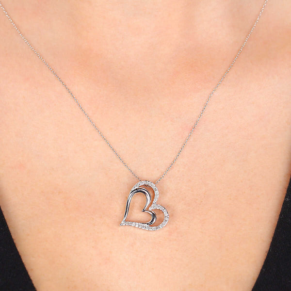 Pingente em Prata 925 com Diamantes