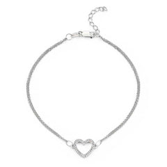 Pulseira em Prata 925 com Diamantes