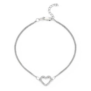 Pulseira em Prata 925 com Diamantes