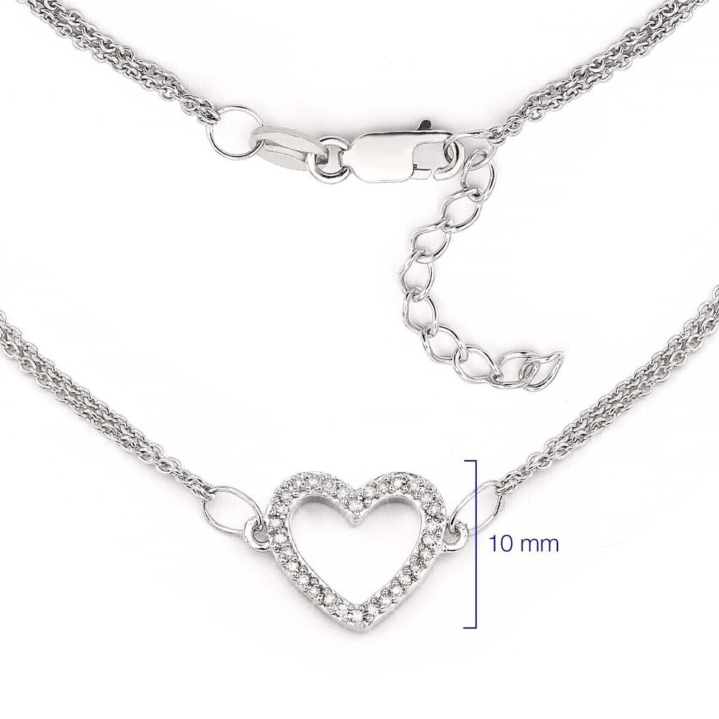 Pulseira em Prata 925 com Diamantes