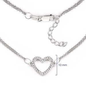 Pulseira em Prata 925 com Diamantes