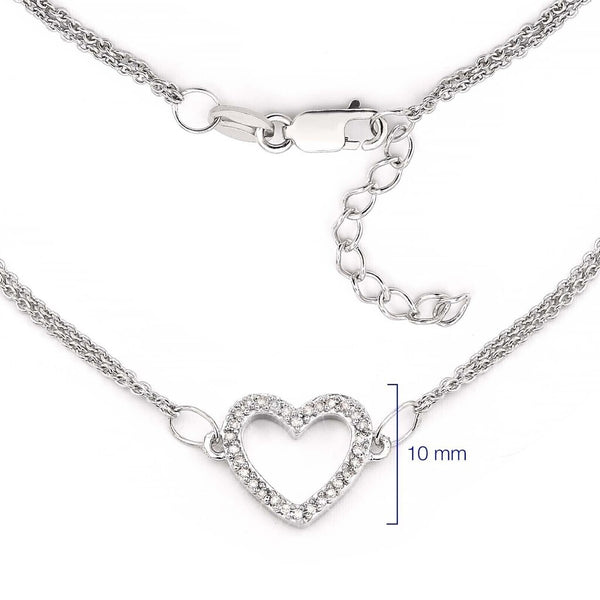 Pulseira em Prata 925 com Diamantes