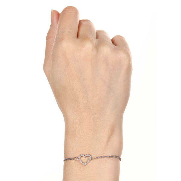 Pulseira em Prata 925 com Diamantes