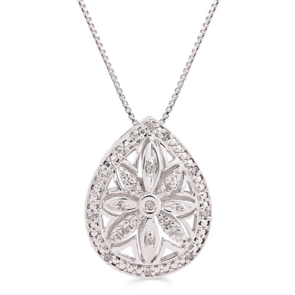 Pingente em Prata 925 com Diamantes