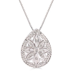 Pingente em Prata 925 com Diamantes